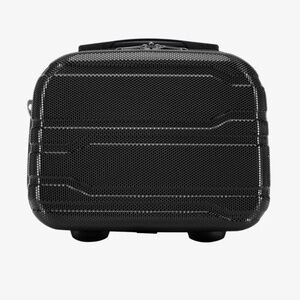 Portable Hard Shell Mini Suitcase & Toiletry Case - Carbon Black